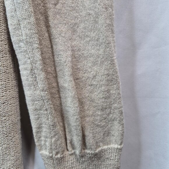 Eileen Fisher Sweater Womens XS Beige 100% Wool Pullover V Neck Top - Picture 3 of 7